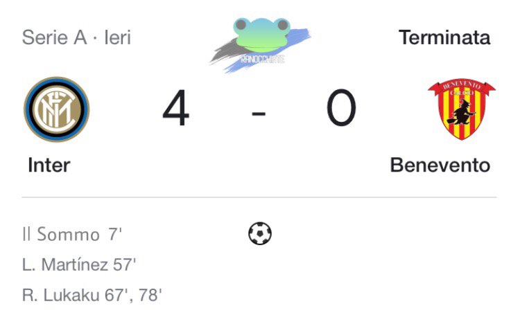 Inter - Benevento, dieci pensieri post-partita 8 Ranocchiate
