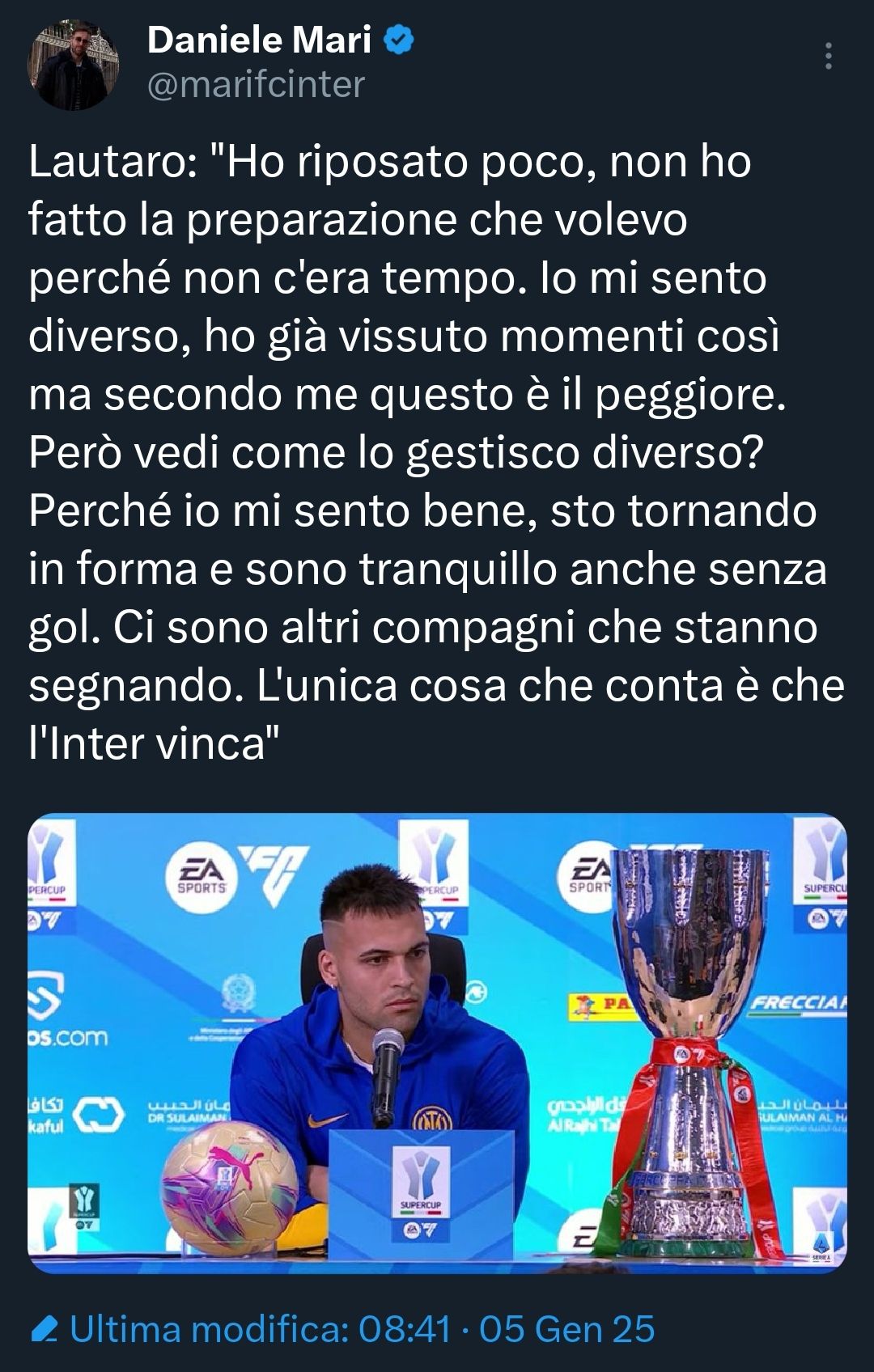 Inter - Milan il prepartita di Supercoppa 1 Ranocchiate